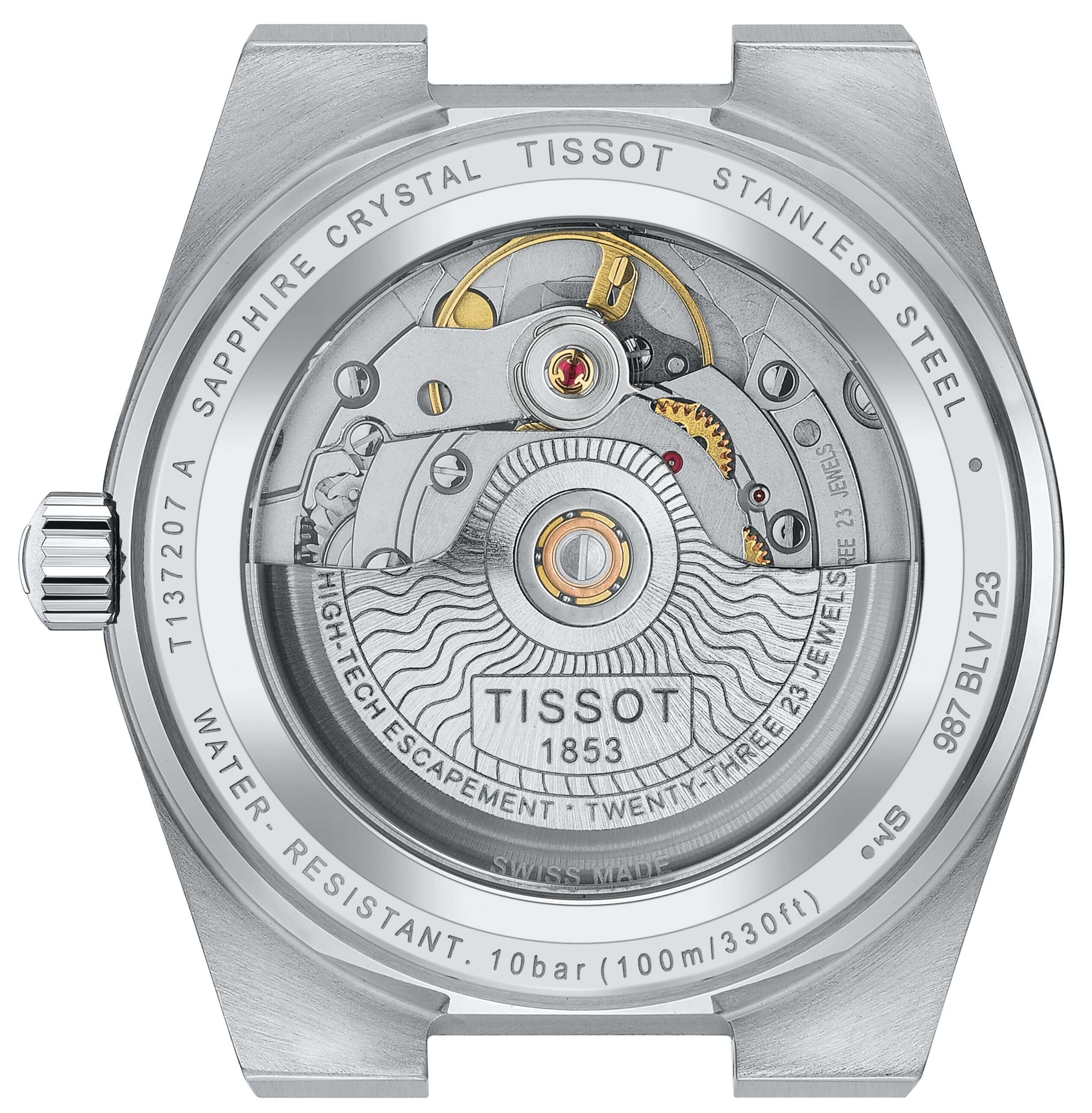 TISSOT -PRX Powermatic 80 ladies' and men's watch silver blue automatic sapphire crystal 35mm- T137.207.11.351.00