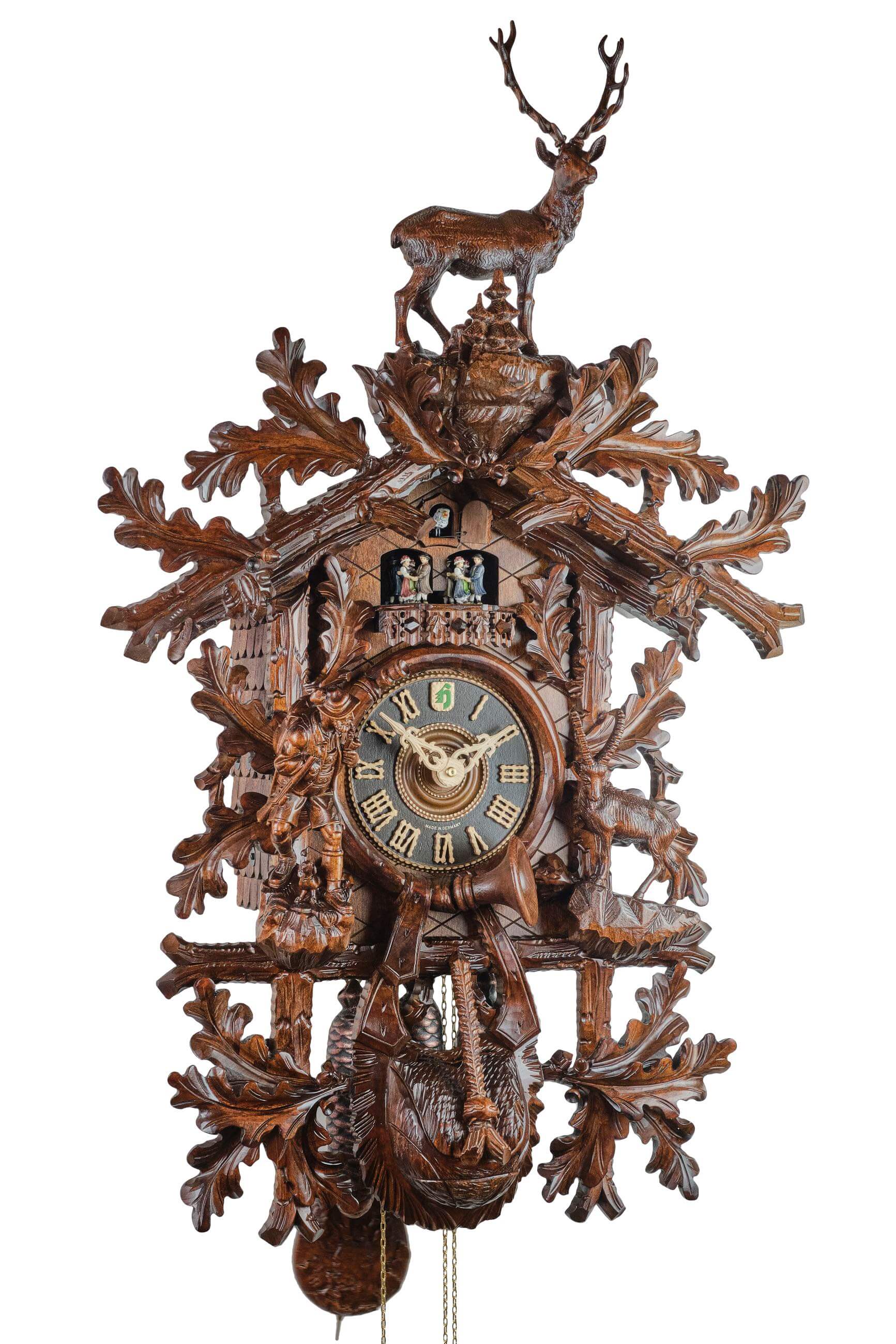 Hönes -Cuckoo clock hunting piece 8 days movement with music 95cm- 8682-8TNU