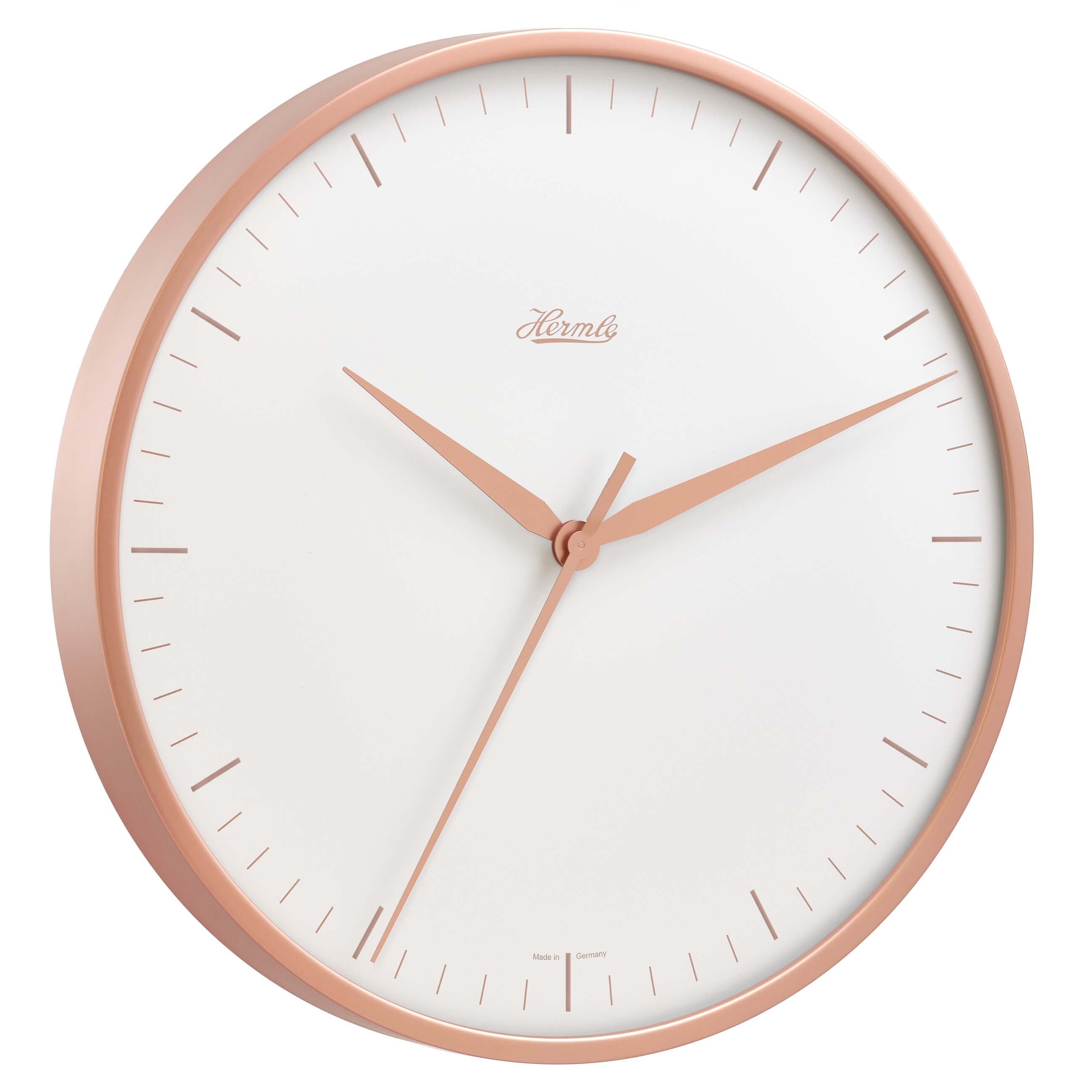 Hermle -Wall clock rose gold white quartz 40cm- 30919-V52100