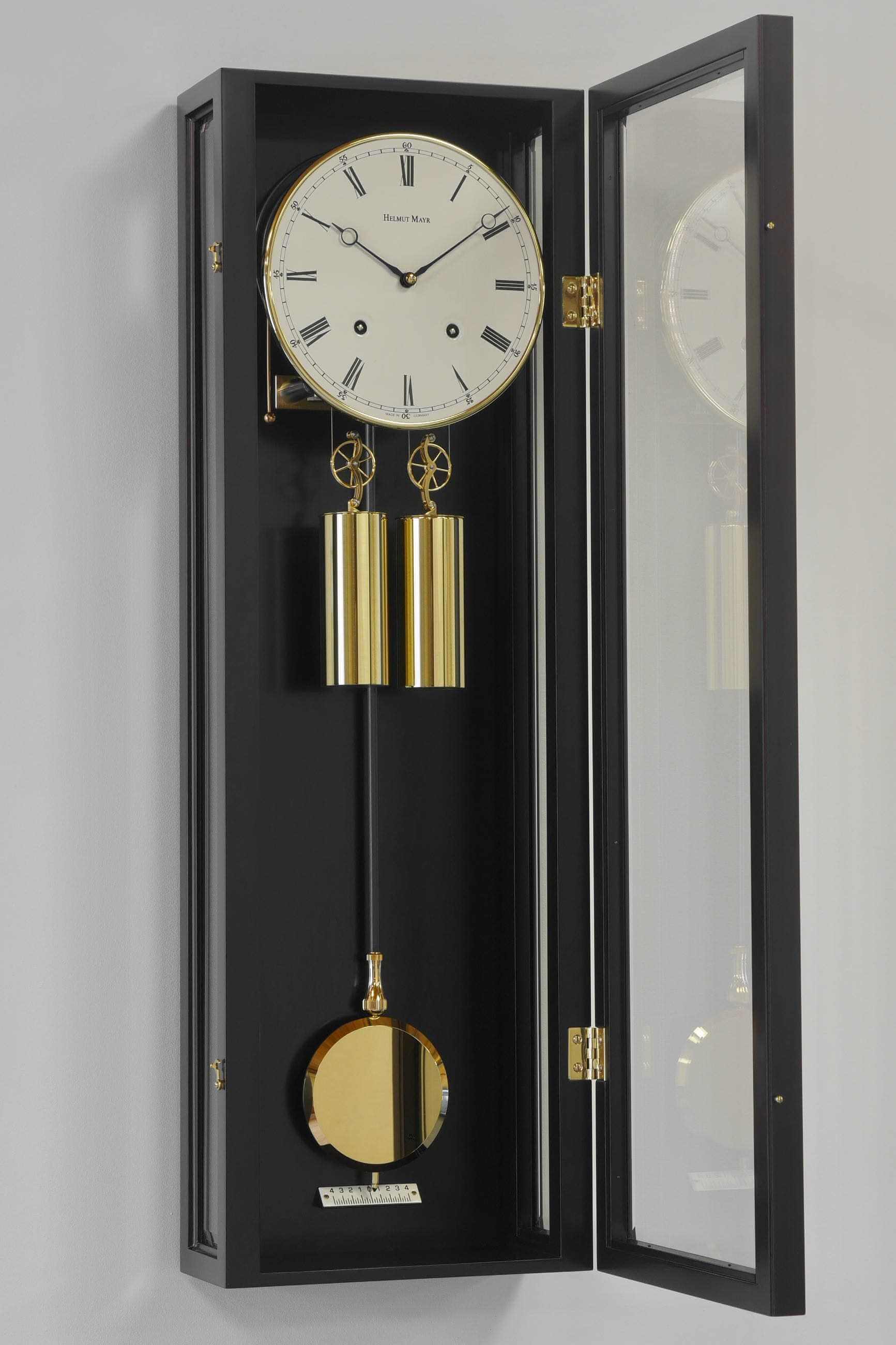 Helmut Mayr -Wanduhr Kirschbaum Dunkel Regulator 68,5cm- R 1670 KDMsRö