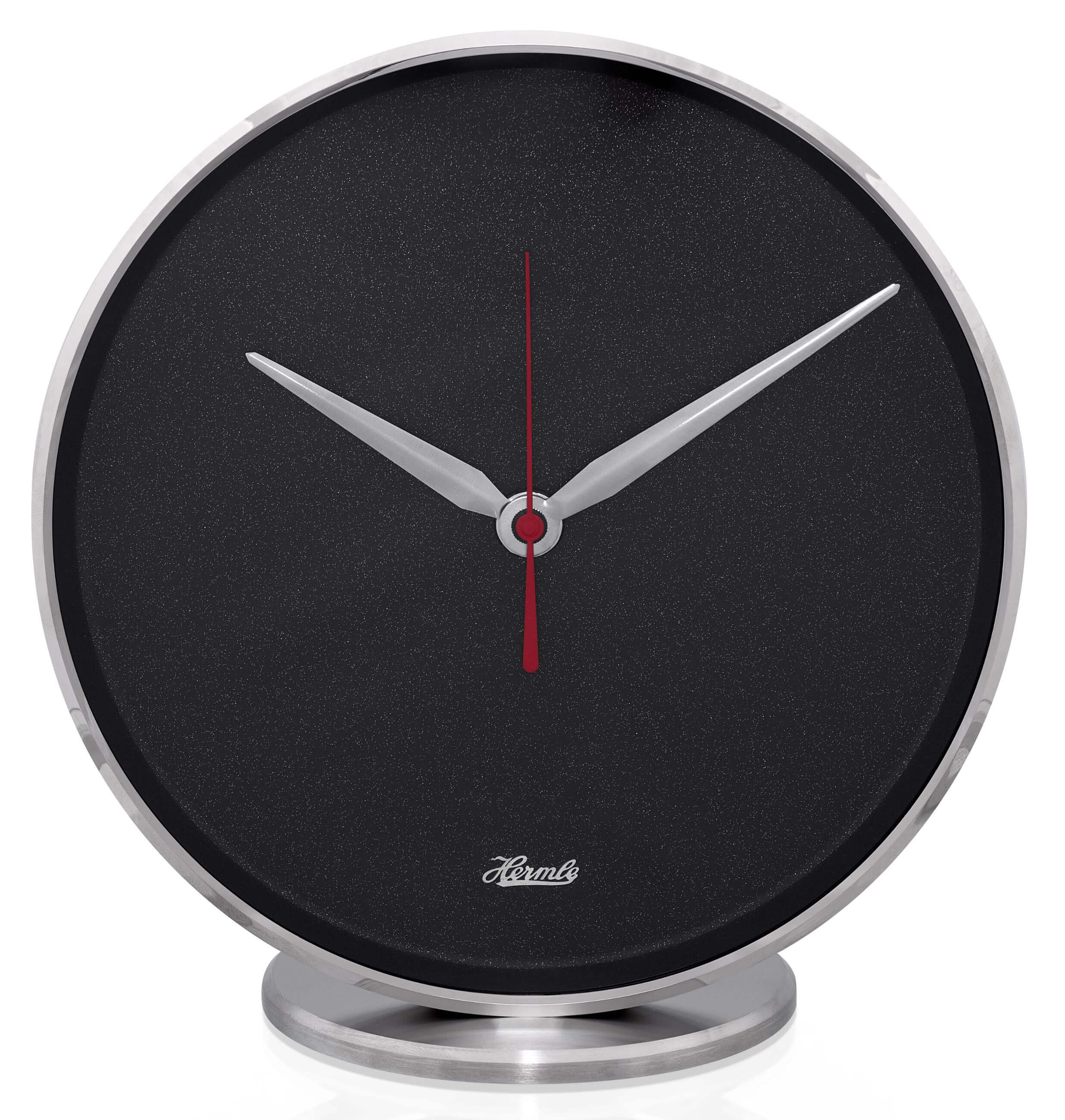 Hermle -Tischuhr Dallas Silber Quarzwerk 19cm- 23071-002100